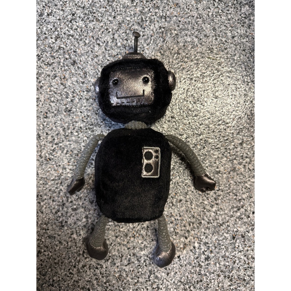 Jellycat Robot Plush Black Silver Metallic Soft Stuffed Toy 12 Inch Retired